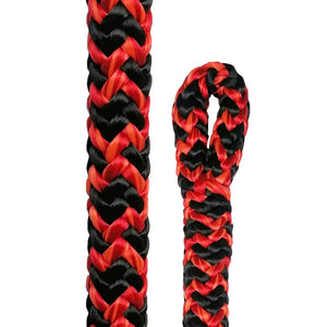 Black 12.2mm Cousin Trestec Black Widow climbing rope. Durable, high-strength rope for climbing and rigging