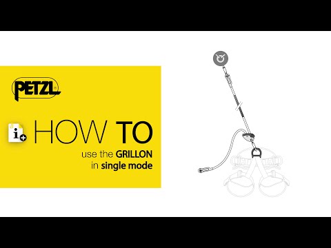 Petzl Grillon Adjustable Lanyard Assembly How to Video Single Mode