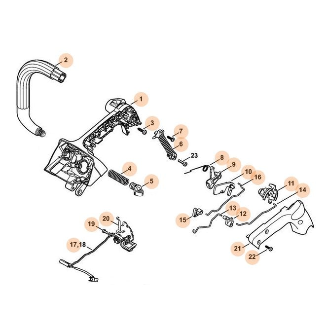 Stihl Stihl Handle Housing Assembly for  MS201TC