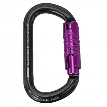 Oval 3 Way Locking Climbing karabiners