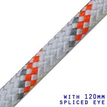 OMEGA 12mm x 50m 120mm Spliced Eye Rigging Rope